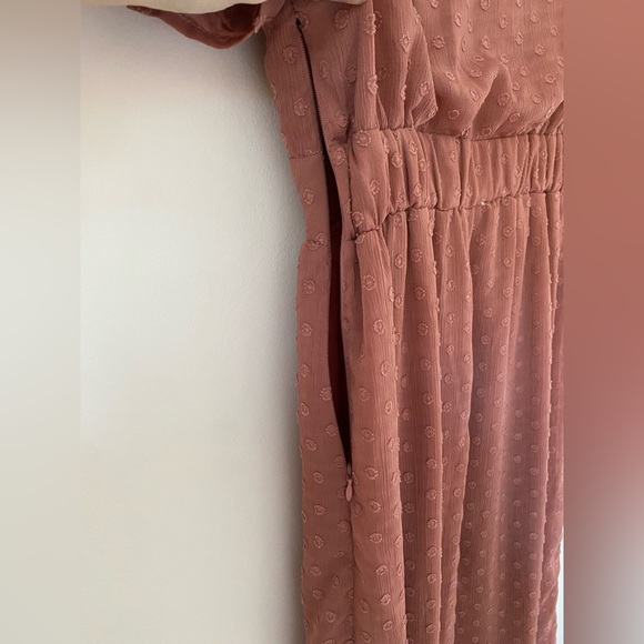 Piper & Scoot Maroon Swiss Dot Dress - Picture 3 of 6